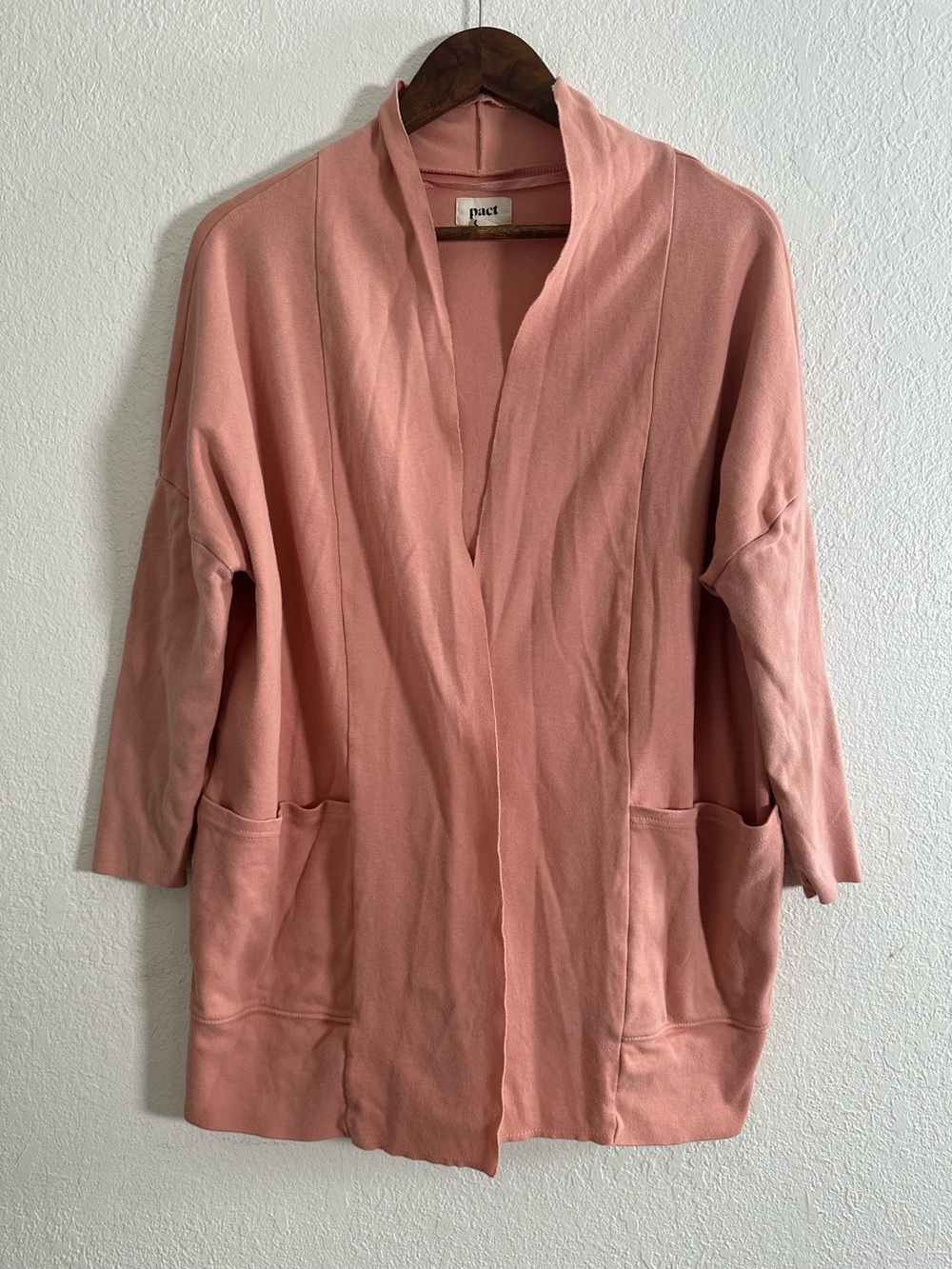 Pact Organic Cotton Airplane Wrap Cardigan Sweater Size XS/S